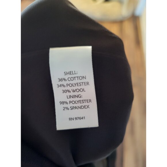 J Jill Black Brown Floral Wool Blend Whimsigoth A-line Midi Skirt Sz 14p - Picture 6 of 7